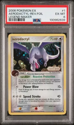 2006 POKEMON EX LEGEND MAKER AERODACTYL #1 REVERSE PSA 6 EX #100962639 - Image 1