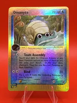 Pokemon TCG Omanyte 70/100 Reverse-Holo Ruby & Sapphire Sandstorm 2003 NM - Image 1
