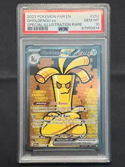 POKEMON PSA 10 2024 SV Paradox Rift Gholdengo ex 252/182 SIR - Image 1