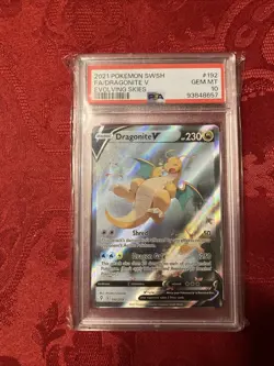 2021 Pokemon SWSH Evolving Skies #192 FA/Dragonite v PSA 10 Gem MT - Image 1