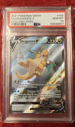 2021 Pokemon SWSH Evolving Skies #192 FA/Dragonite v PSA 10 Gem MT - Image 2