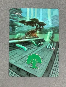 Forest #292 MTG Kamigawa: Neon Dynasty Hand Painted Borderless Full Altered Art - Image 1