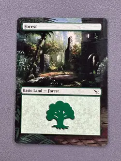 Forest #286 MTG Murders at Karlov Manor Hand Painted Borderless Full Altered Art - Image 1