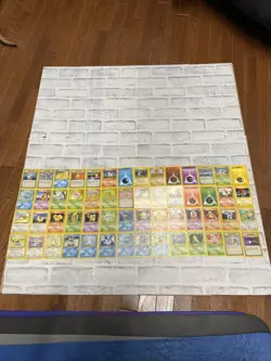Pokemon Base Set Non Holo Lot of 56 Cards WOTC TCG LP/NM Pokemon - NO DUPES - Image 1