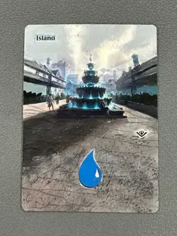 Island #279 MTG Outlaws of Thunder Junction Hand Painted Borderless Altered Art - Image 1