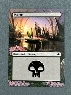 Swamp #374 MTG Bloomburrow Hand Painted Borderless Extended Full Altered Art v - Image 1