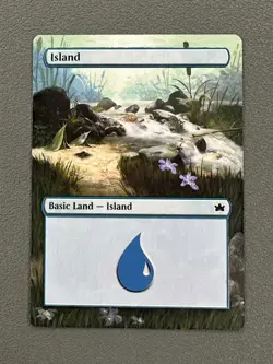 Island #371 MTG Bloomburrow Hand Painted Borderless Extended Full Altered Art v - Image 1