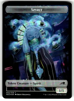 NM FOIL Spirit/Spirit Token (002/019 & 009/019) Kamigawa: Neon Dynasty - Image 2
