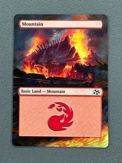 Mountain #286 MTG Aetherdrift Hand Painted Borderless Extended Full Altered Art - Image 1