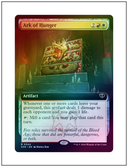 1x Ark of Hunger, Secrets of Strixhaven, Extended Art Foil, Magic MTG NM - Image 1