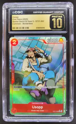 2025 ONE PIECE USOPP BORDERLESS ST21-002 CGC 10 PRISTINE D PT - Image 1
