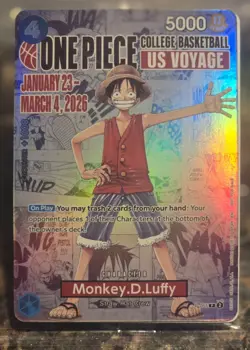 Monkey D. Luffy US Voyage College Basketball Promo 2026 Sealed Foil - Image 1