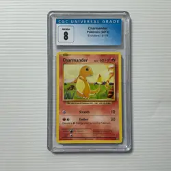 2016 POKEMON XY EVOLUTIONS #9 CHARMANDER CGC UNIVERSAL GRADE NM/MINT 8 - Image 1