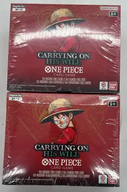 Lot of (2) One Piece TCG OP-13 Carrying On His Will Booster Boxes SEALED ENGLISH - Image 1