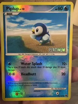 Pokemon TCG Piplup Reverse Holo Platinum Stamped Burger King Card 71/100 LP - Image 1