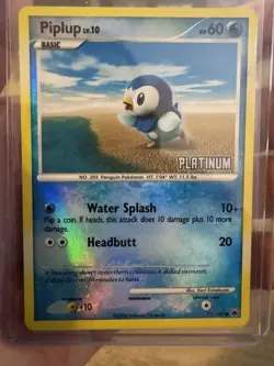 Pokemon TCG Piplup Reverse Holo Platinum Stamped Burger King Card 71/100 LP - Image 3