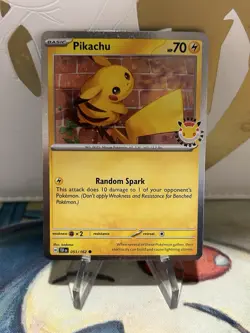 Pikachu 051/162 2026 Pokemon Day 30th Anniversary Stamped Promo Card NM - Image 1