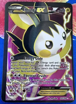 Pokemon Emolga EX Full Art Ultra Rare EX Holo XY 143/146 Card - Image 1