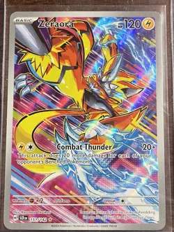 Pokemon Zeraora Illustration Rare Secret Full Art Holo Card 151/142 Sv07 120 HP - Image 1