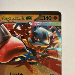 Pokemon Card - Mega Lucario EX 77 /132 ME01: Mega Evolution Double Rare NM - Image 3
