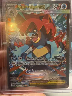 Pokemon TCG Mega Feraligatr EX Full Art Holo Card 274/217 - Image 1