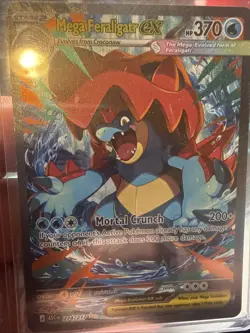 Pokemon TCG Mega Feraligatr EX Full Art Holo Card 274/217 - Image 3
