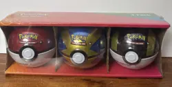 Pokemon TCG Poke Ball Lot of 3 Balls- 9 Total Packs Trading Card Game Sealed NEW - Image 1