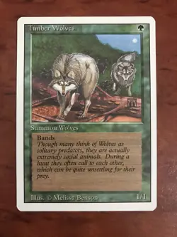 Timber Wolves MTG Magic the Gathering Card NM Near Mint Fourth 4th Edition - Image 1
