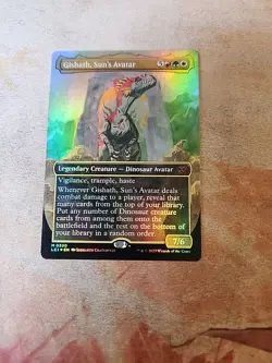 Gishath, Sun's Avatar Borderless Foil The Lost Caverns Of Ixalan MTG LP - Image 1