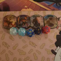 Wizards of the Coast Magic: The Gathering Spindown Multicolor D20 Dice Lot Of 9 - Image 1