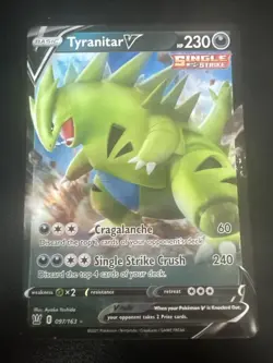 Tyranitar V 097/163 Holo V Rare Battle Styles Near Mint - Image 1