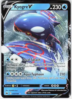 Kyogre V 037/159 Holo V Rare Crown Zenith Pokemon Near Mint - Image 1