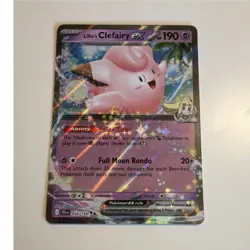 Lillie's Clefairy EX Full Art Double Rare Holo 056/159 Sv09 Pokemon TCG - Image 1