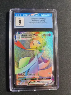 2020 Pokemon Champion's Path Gardevoir VMAX Rainbow Rare 076/073 CGC 9 - Image 1