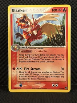 Pokemon TCG Blaziken 5/108 - EX Power Keepers Holo - Image 1