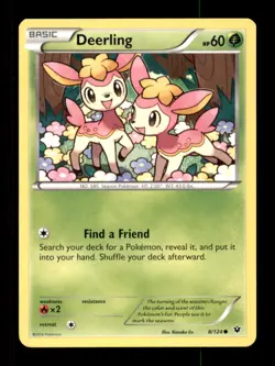 DEERLING 8/124 C FATES COLLIDE POKEMON LP - Image 1