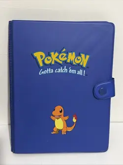 Pokemon Charmander Blue Collectors Album Binder Vintage 1999 Binder Only Pokemon - Image 1