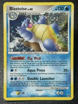Blastoise 2/127 - Holo Rare - Vintage Pokemon TCG: Platinum - HP - Image 1