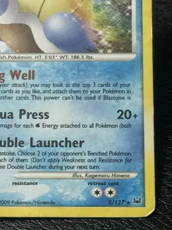 Blastoise 2/127 - Holo Rare - Vintage Pokemon TCG: Platinum - HP - Image 4