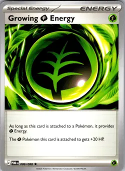 Growing Grass Energy Perfect Order 086/088 Rare Pokemon Near Mint - Image 1