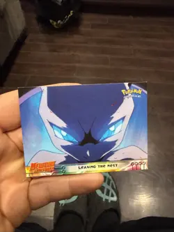 Leaving The Nest Topps HOLO Mewtwo Strikes Back Pokemon Card First Print - Nm - Image 1