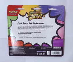 Pokemon Mega Evolution–Ascended Heroes Booster Pack (3) Foil Promo Sticker Sheet - Image 2