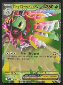 Mega Meganium ex 010/217 Double Rare Ascended Heroes Pokemon Holo Near Mint - Image 1