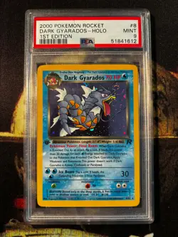 2000 Pokemon Rocket Dark Gyarados Holo 1st Edition PSA 9 8/82 TCG - Image 2