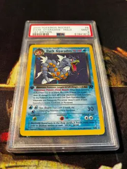 2000 Pokemon Rocket Dark Gyarados Holo 1st Edition PSA 9 8/82 TCG - Image 3