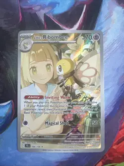 Pokemon TCG Lillie's Ribombee Illustration Rare Card 164/159 Journey Together - Image 1