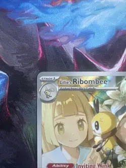 Pokemon TCG Lillie's Ribombee Illustration Rare Card 164/159 Journey Together - Image 2