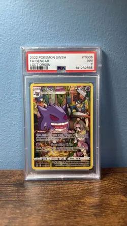2022 Pokemon SWSH Lost Origin Gengar TG06/TG30 PSA 7 - Image 1