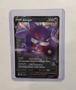 Pokemon Gengar V Ultra Rare Holo Single Strike 156/264 Fusion Strike 210 HP - Image 1