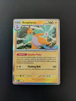 Pokemon TCG Ampharos 075 Chaos Rising Prerelease Black Star Promo English NM - Image 1